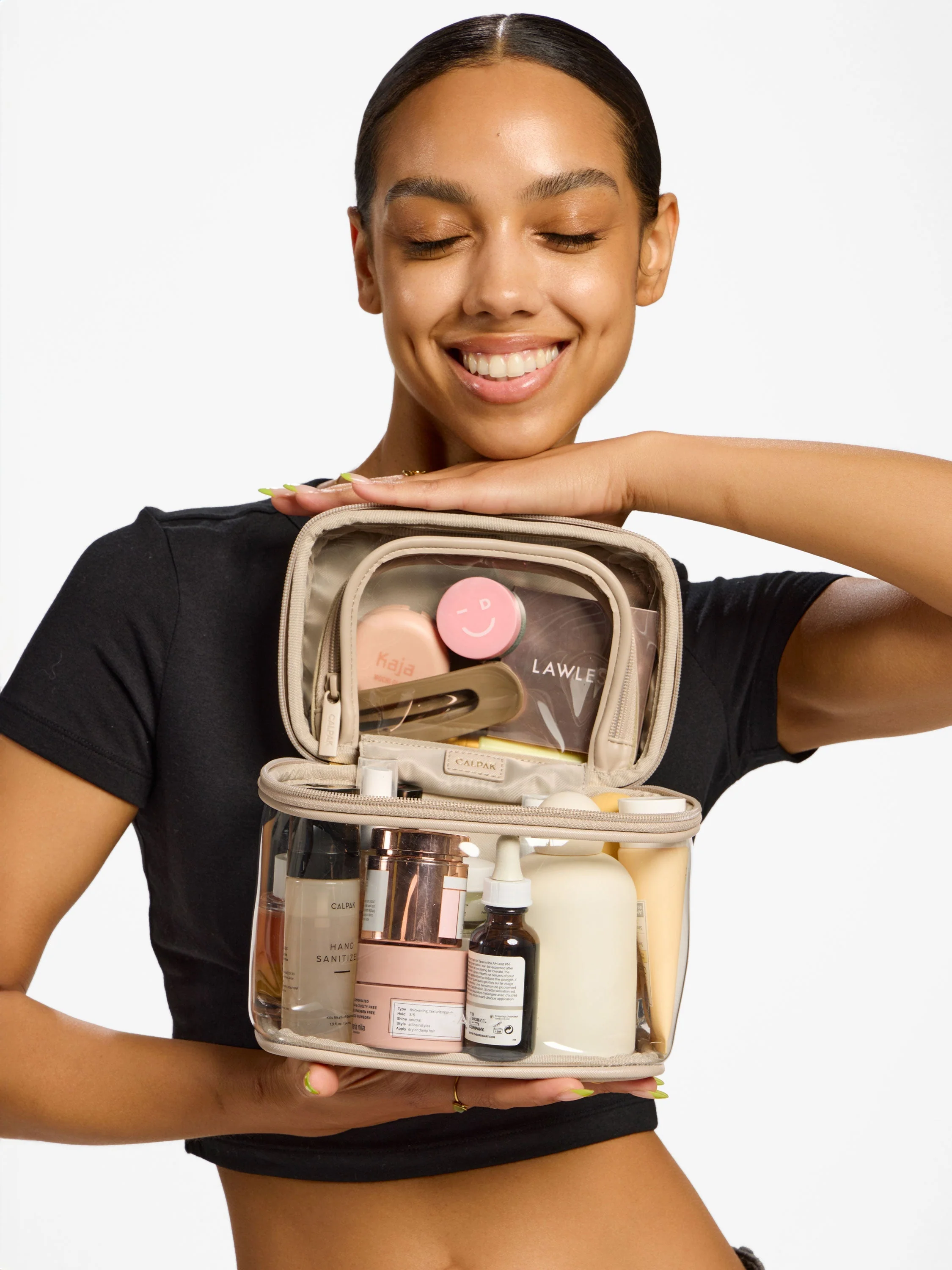 Clear Train Case with Top Compartment - Image 18