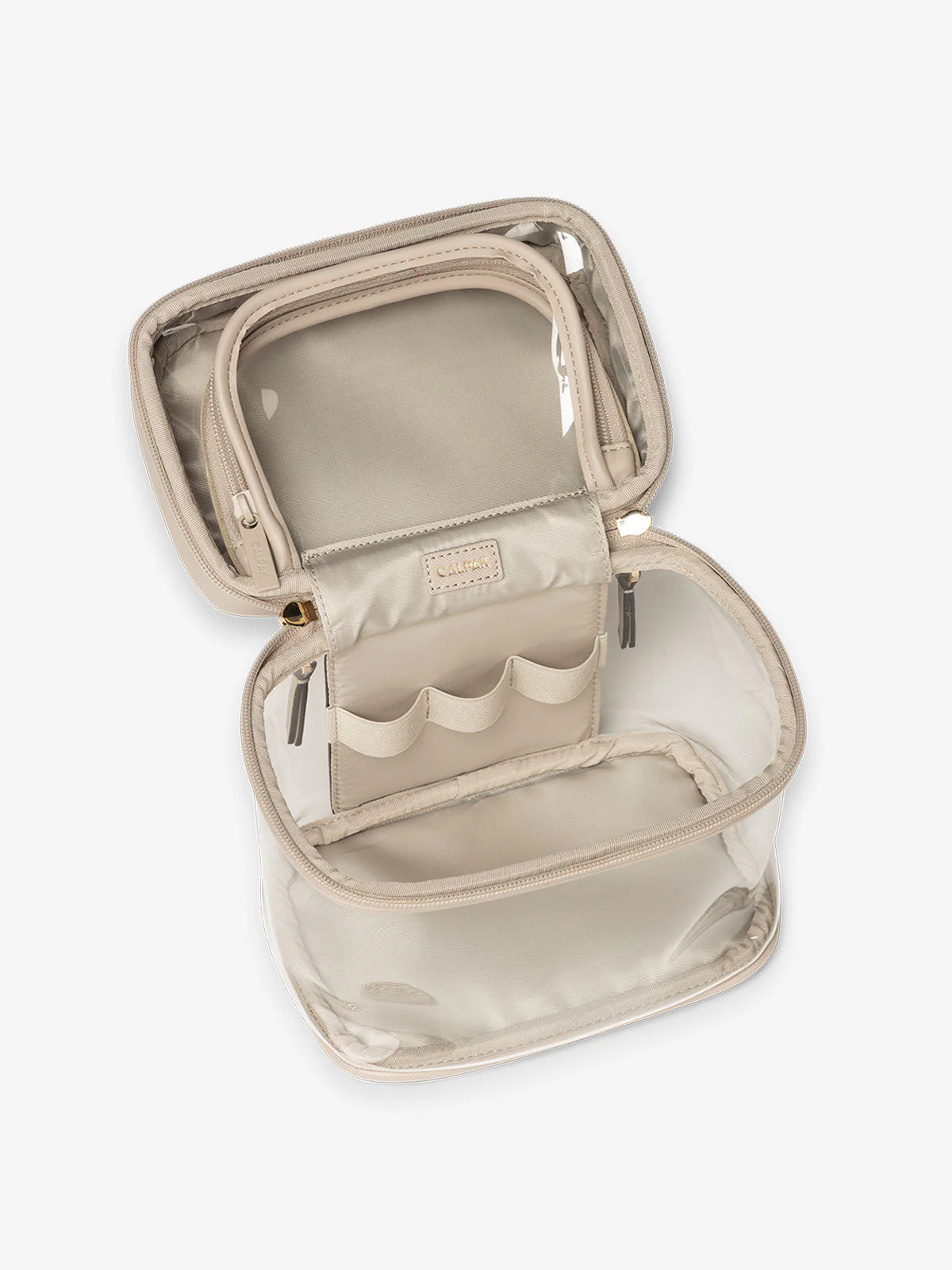 Clear Train Case with Top Compartment - Image 19