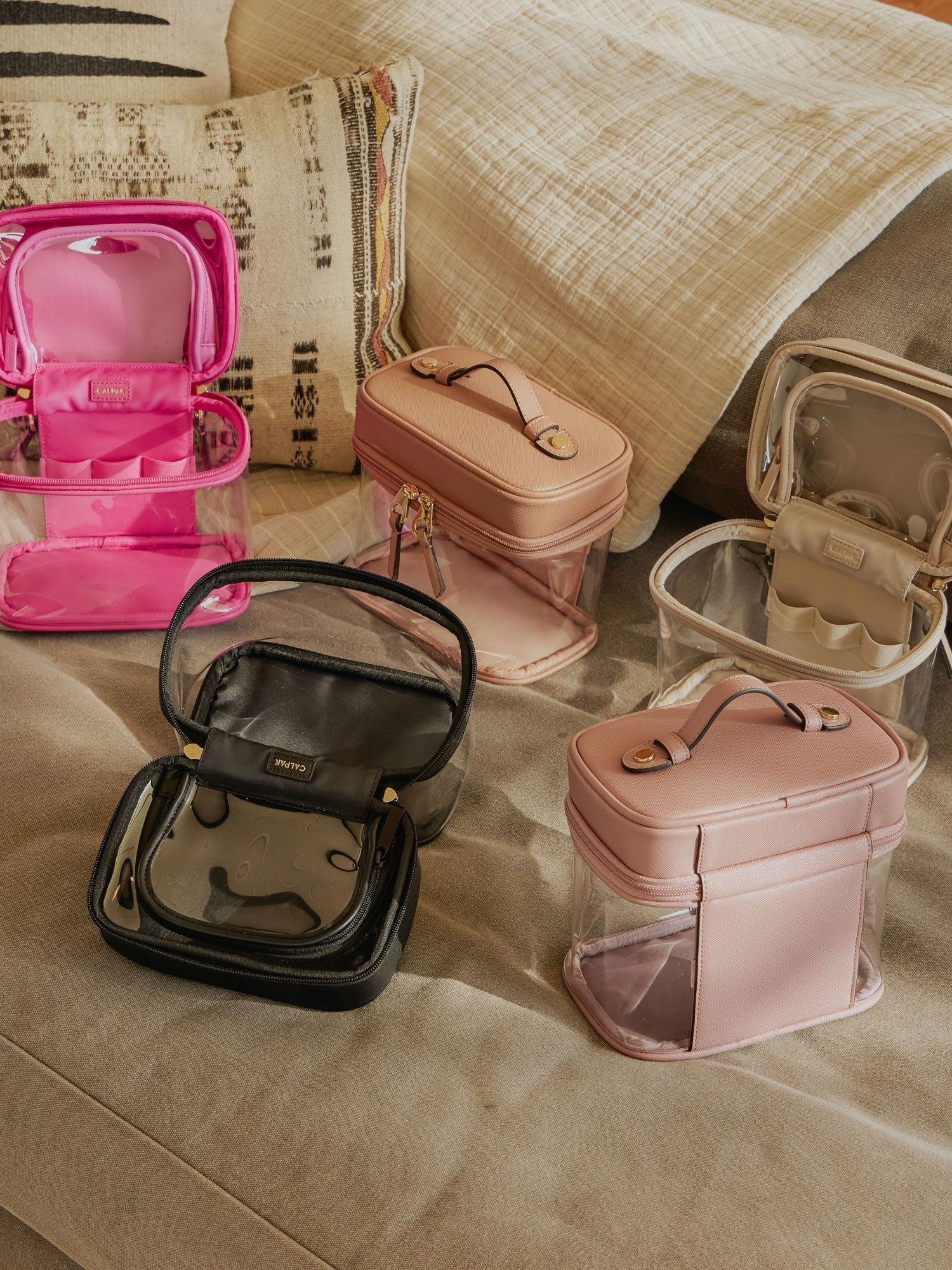 Clear Train Case with Top Compartment - Image 21