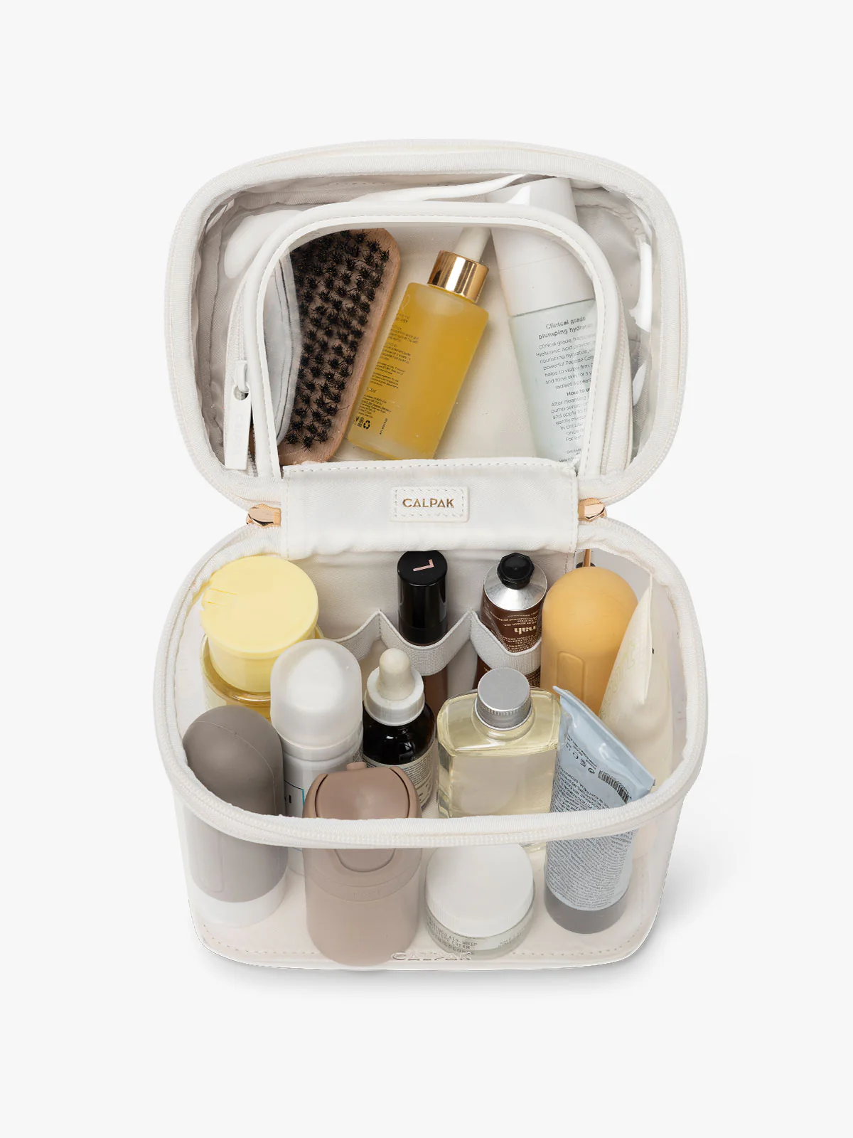 Clear Train Case with Top Compartment - Image 24
