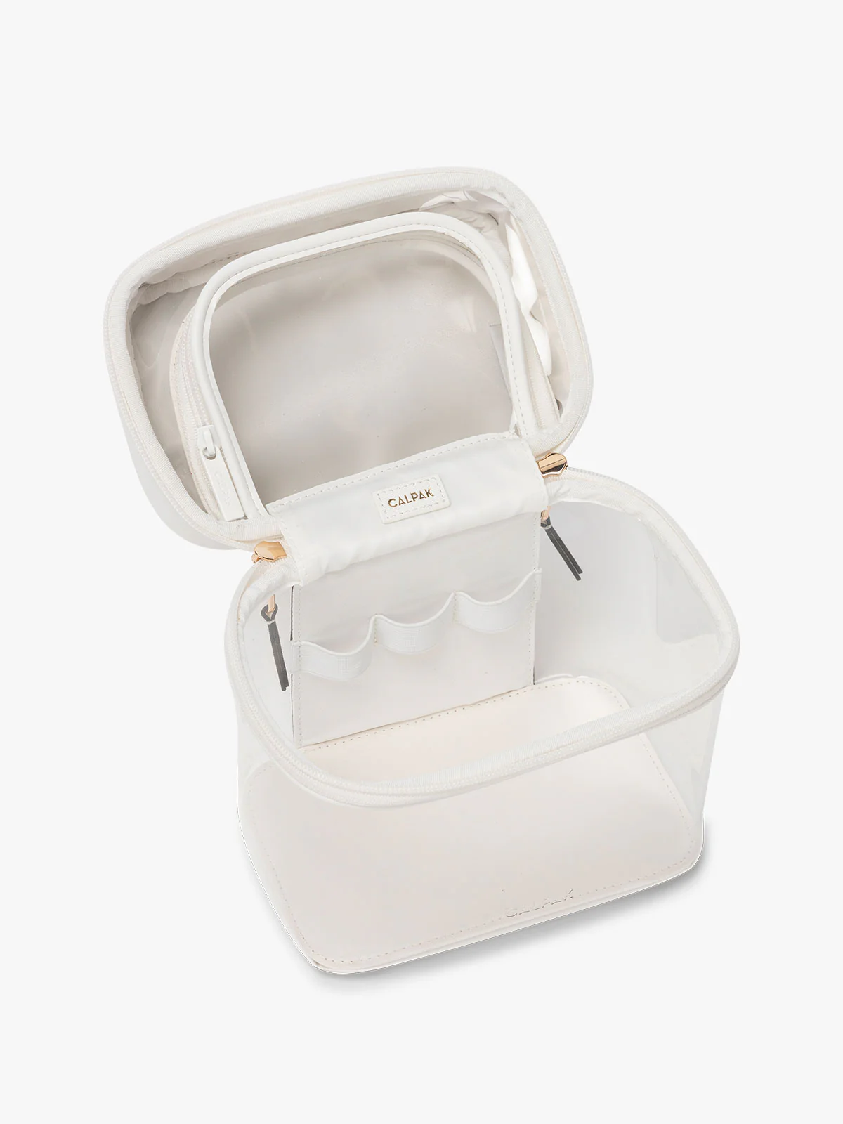 Clear Train Case with Top Compartment - Image 25