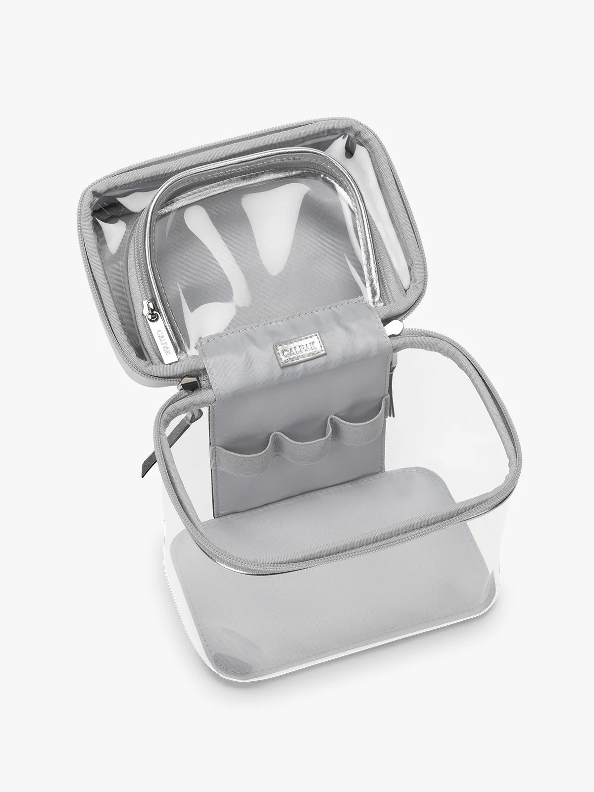 Clear Train Case with Top Compartment - Image 28