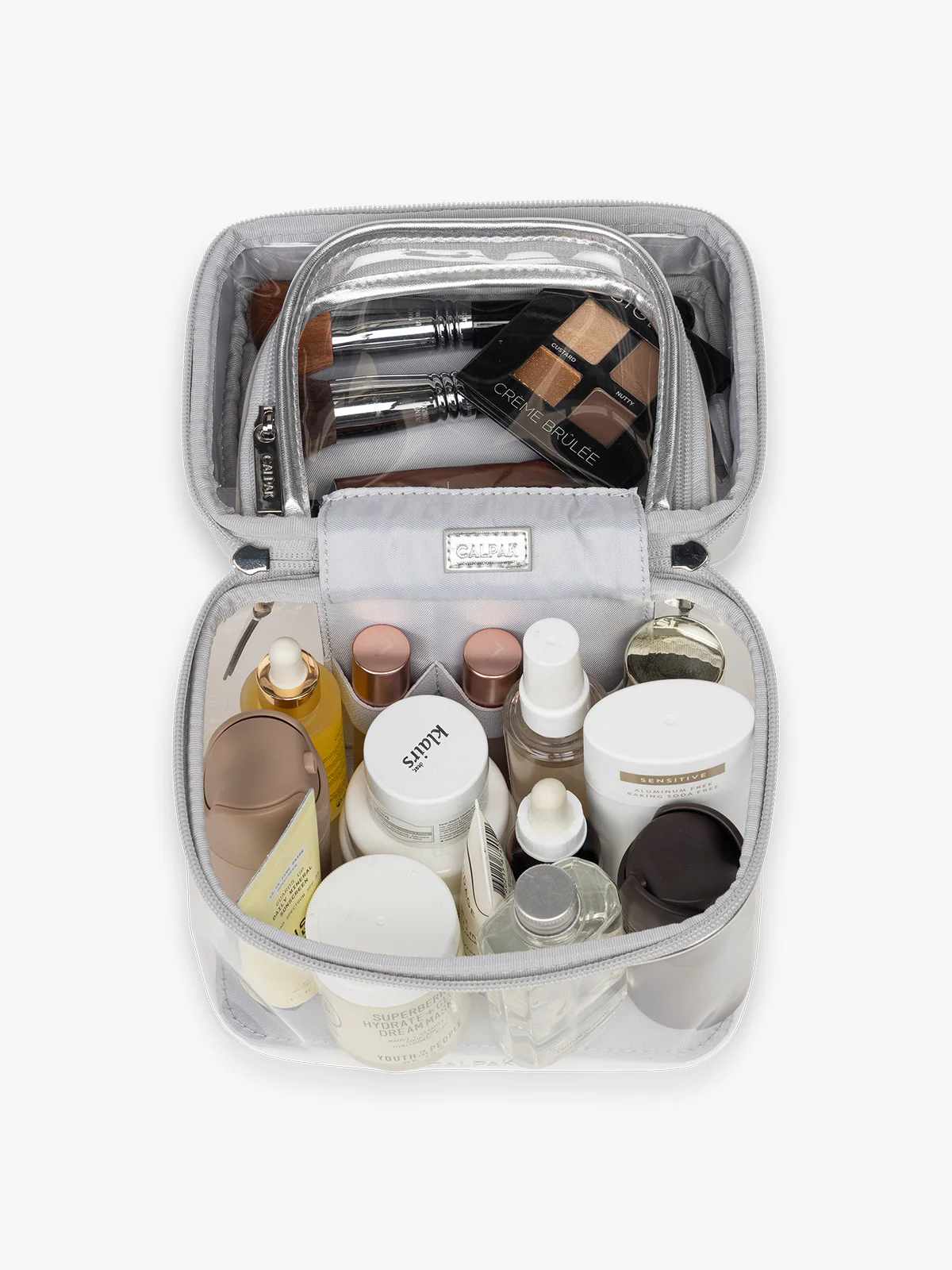 Clear Train Case with Top Compartment - Image 30