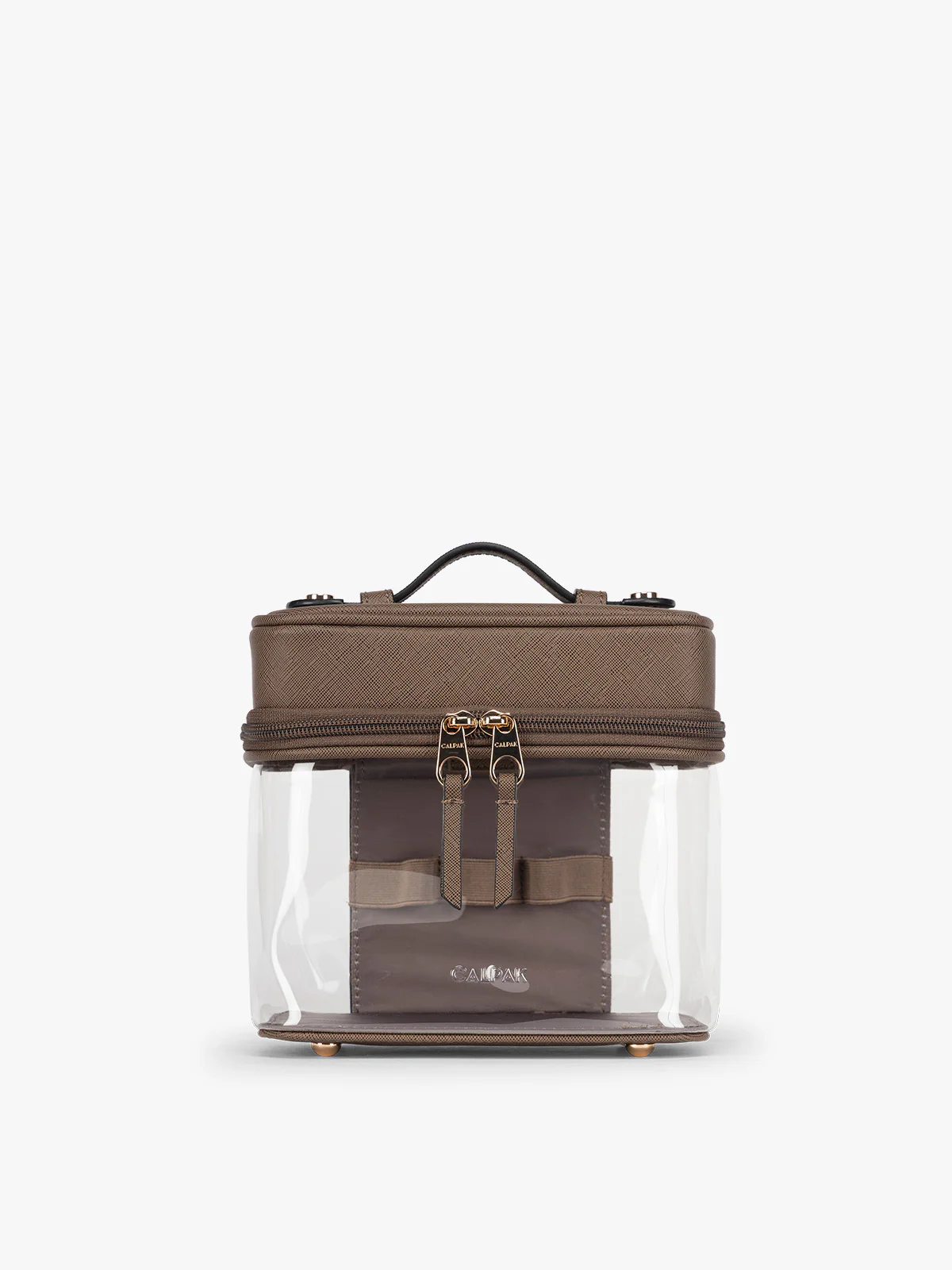 Clear Train Case with Top Compartment - Image 45