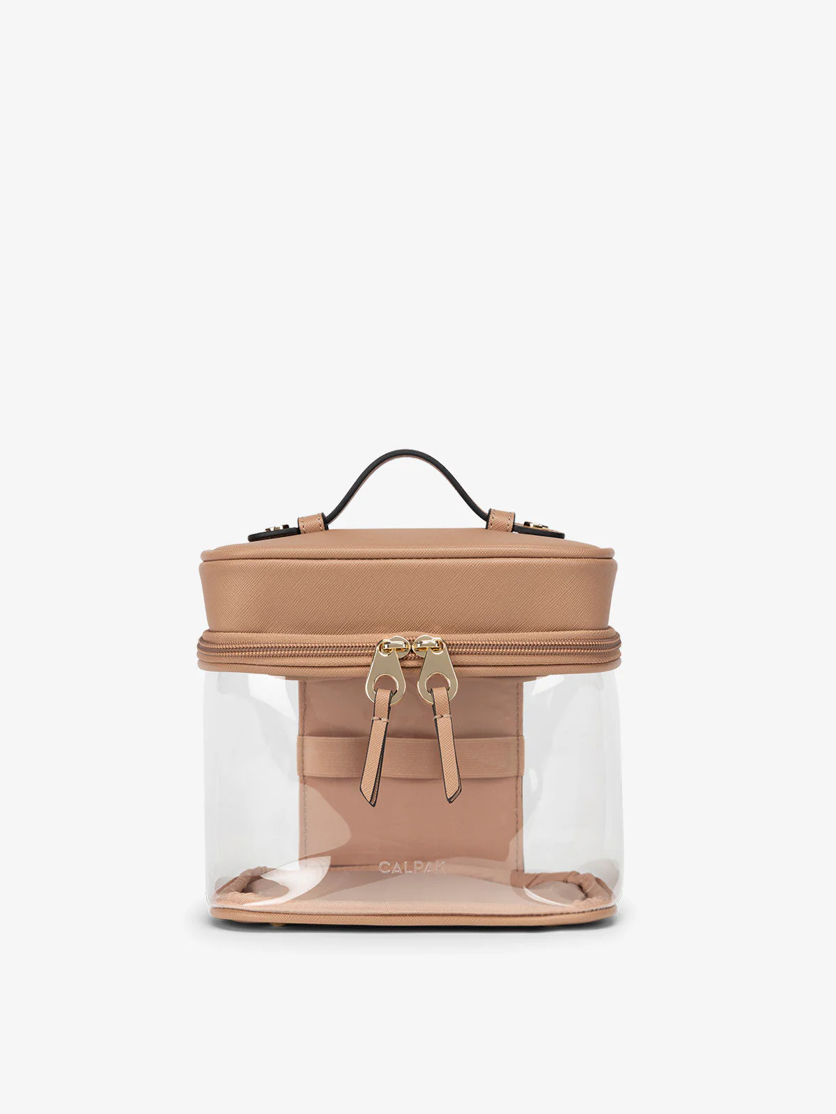 Clear Train Case with Top Compartment - Image 5