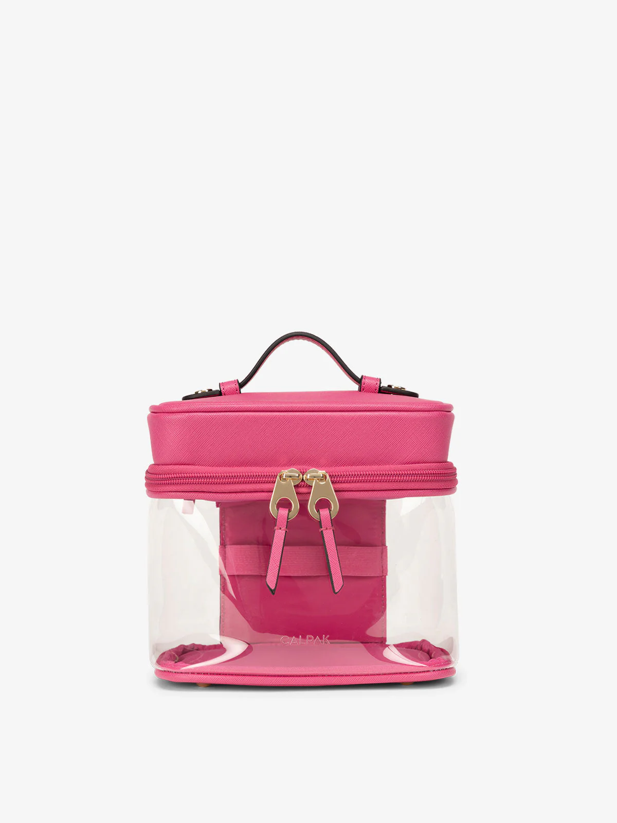 Clear Train Case with Top Compartment - Image 9